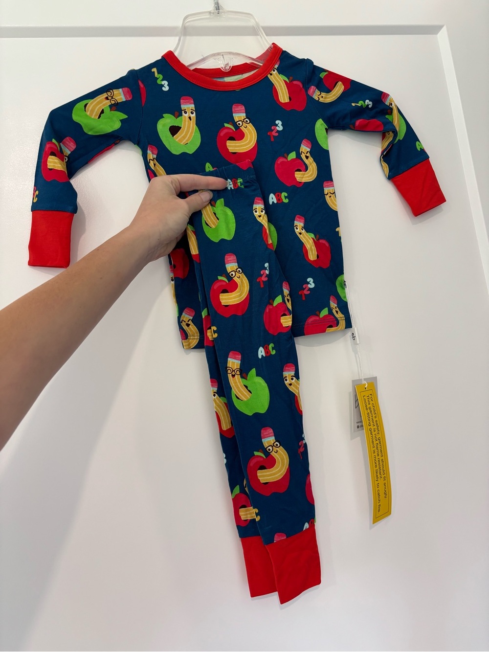 Birdie Bean William Back To School 2 Piece Long Sleeve Pajama Set 12/18 mo